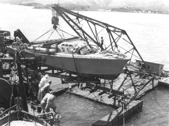 PT 47 loading on ship